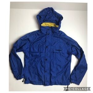 Weatherproof kids royal blue raincoat travel